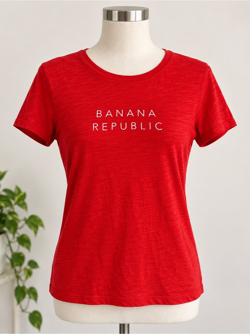 Banana Republic Red Logo Crew Tee